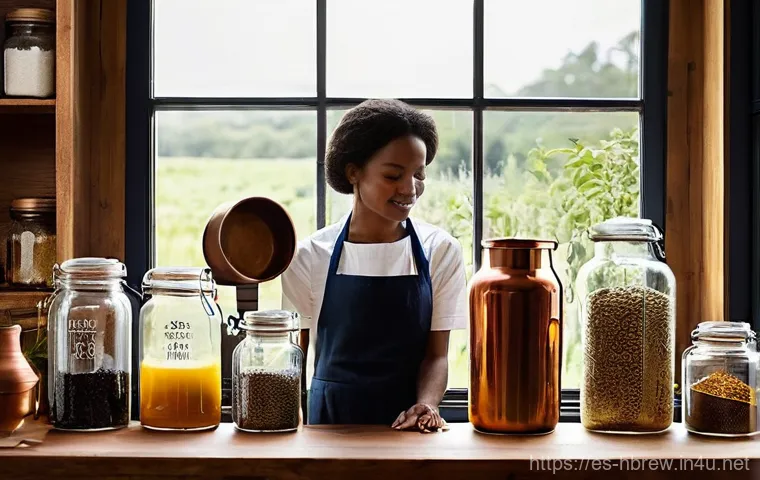 홈메이드 술 상업화 전략 - **Prompt 1: The Artisan's Passionate Craft**
    A warm, inviting, and rustic kitchen or small artis...