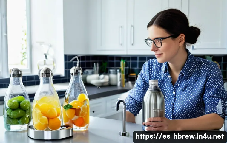 홈메이드 술 카본화 기법 - **"The Art and Science of Home Carbonation"**
    A detailed, wide-angle shot of a modern, well-orga...