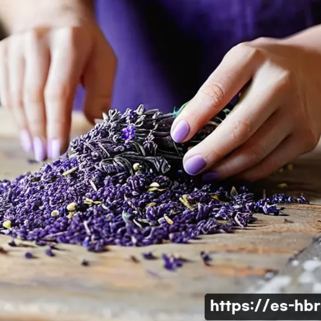 홈메이드 라벤더 진 만들기 - **Prompt 1: The Artisan's Touch in a Botanical Kitchen**
    "A close-up, high-angle shot in a sunli...