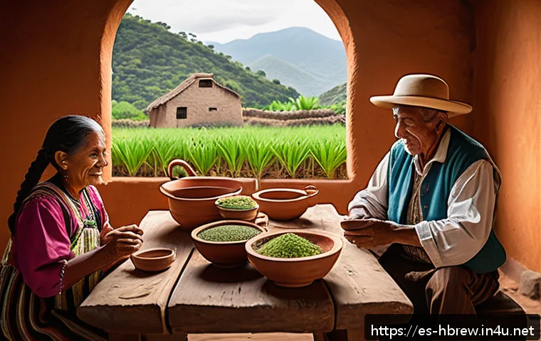 홈메이드 전통주 역사 - A warm, inviting rural Latin American family scene during a traditional homemade liquor-making gathe...